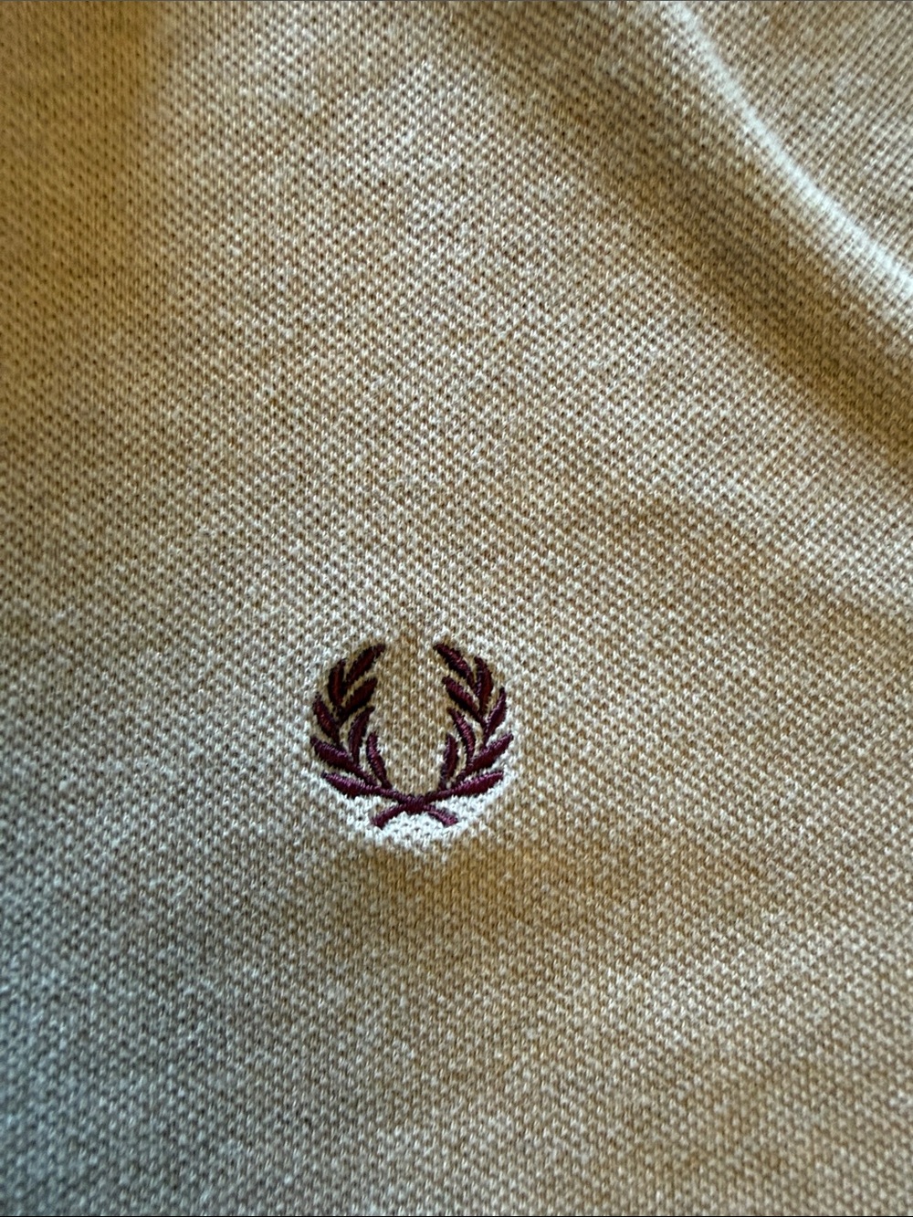 Fred Perry Oatmeal Polo with Red Trim - Picture 4 of 11